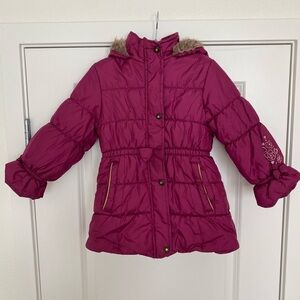 London Fog Girls' Pink Jacket with hood.